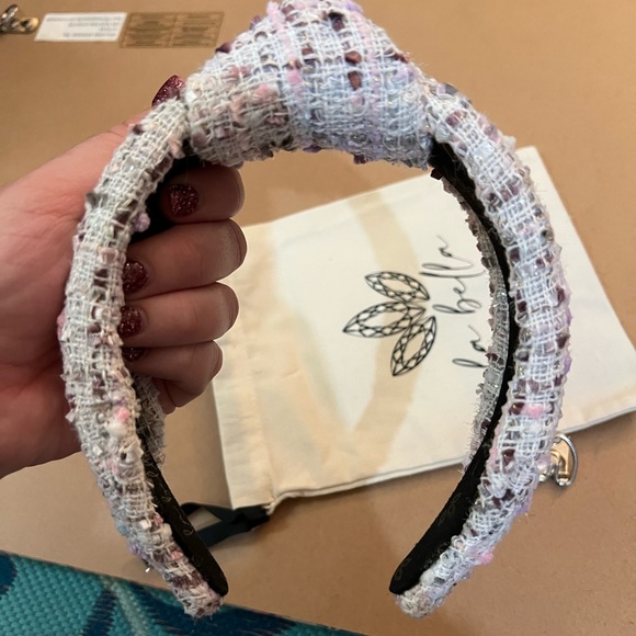 La Bella Shimmer Tweed Headband - Picture 3 of 11
